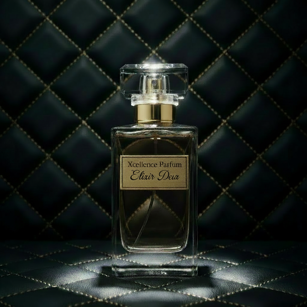Xcellence Parfum Elixir Deux Extrait de Parfum 50ml – Orientalisch-holziger Unisex-Duft mit Amber, Vanille, edlen Hölzern und 40% Parfümöl, Made in Germany
