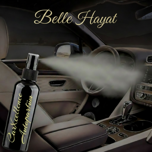 Belle Hayat Autoparfüm Spray 100ml – CarXcellence, blumig-fruchtiger Autoduft mit Johannisbeere & Jasmin, Made in Germany