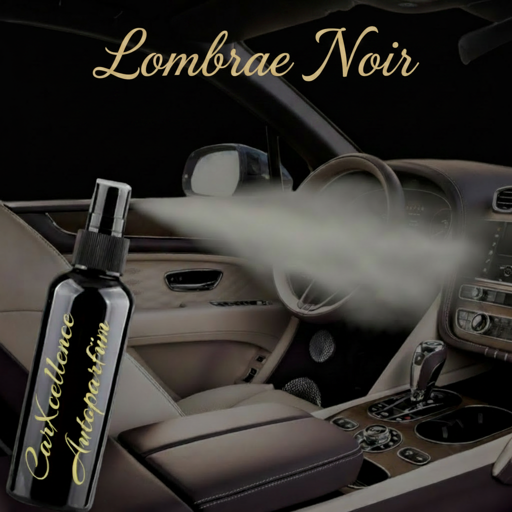 CarXcellence Lombrae Noir Autoparfüm Spray 100ml – intensiver Duft für eine dunkle, elegante Fahrzeugatmosphäre