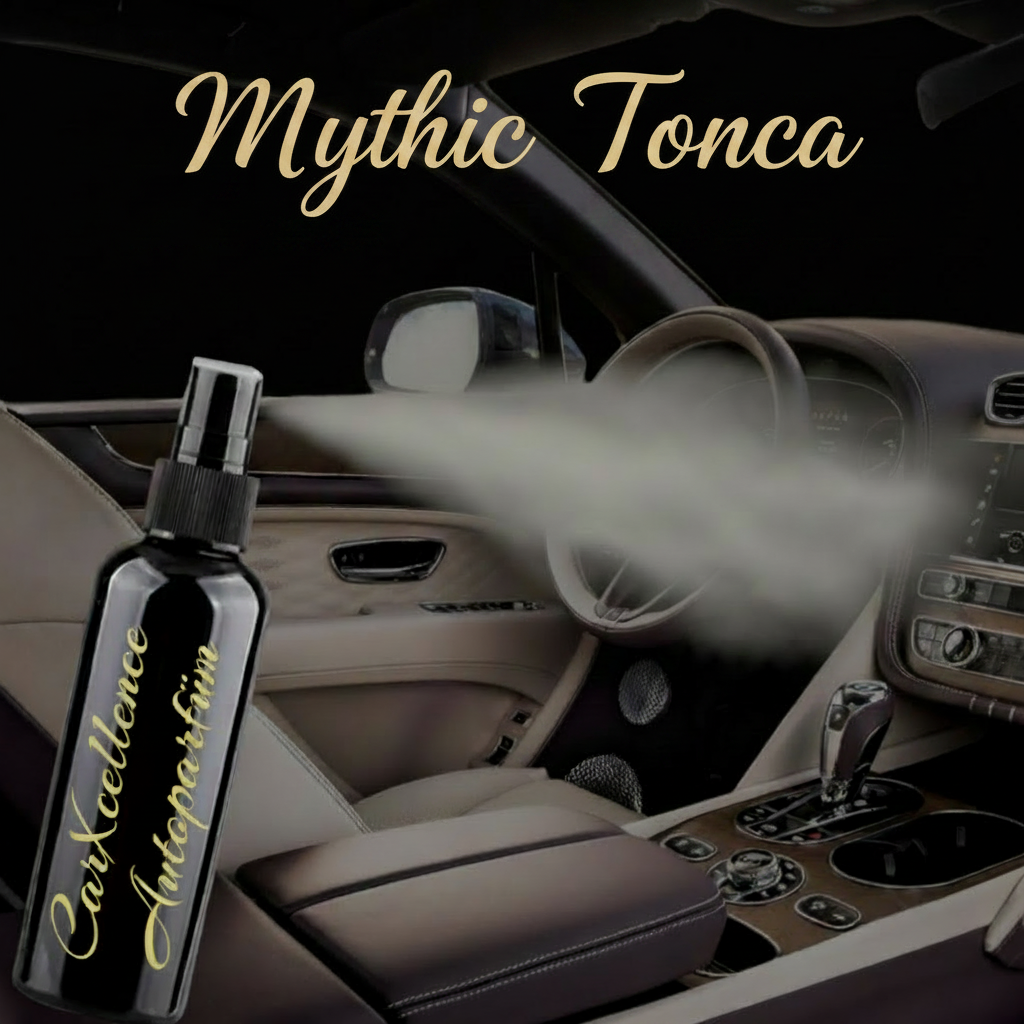 CarXcellence Mythic Tonca Autoparfüm Spray 100ml – warmer, cremiger Duft mit Tonkabohne für ein luxuriöses Fahrerlebnis