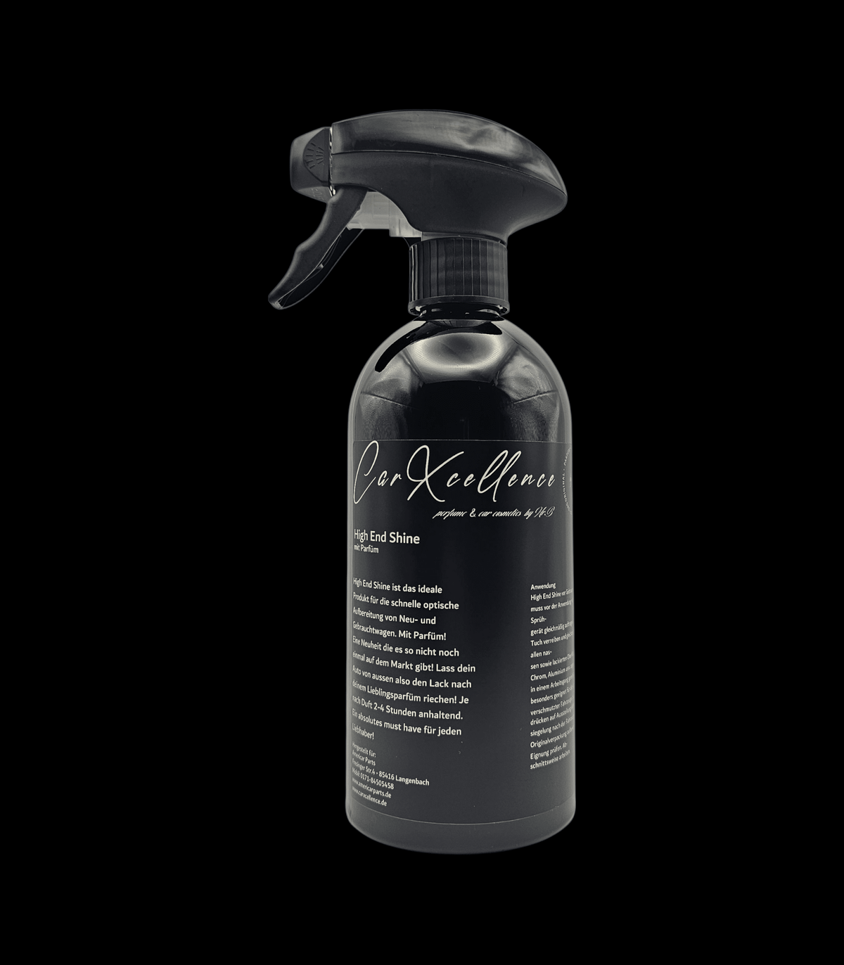 High End Glanz Detailer 500ml – von CarXcellence, professionelle Lackpflege für spiegelglatten Hochglanz-Finish – schnelle Detailer-Versiegelung