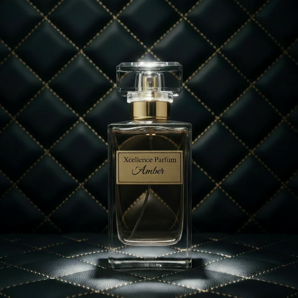 Xcellence Parfum Amber Extrait de Parfum 50ml – Orientalisch-würziger Unisex-Duft mit Tabak, Tonkabohne & Vanille und 40% Parfümöl, Made in Germany