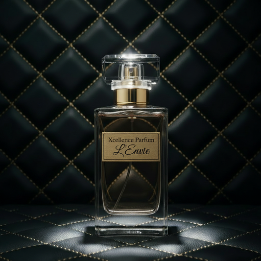 Xcellence Parfum L'Envie Extrait de Parfum 50ml – orientalisch-holziger Herrenduft mit Bergamotte, Rose, Teakholz, Vanille, Moschus und 40% Parfümöl, Made in Germany