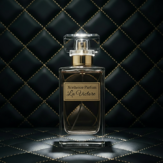Xcellence Parfum La Victoire Extrait de Parfum 50ml – orientalisch-aromatischer Herrenduft mit Zitrone, Rosa Pfeffer, Weihrauch, Tonkabohne und 40% Parfümöl, Made in Germany