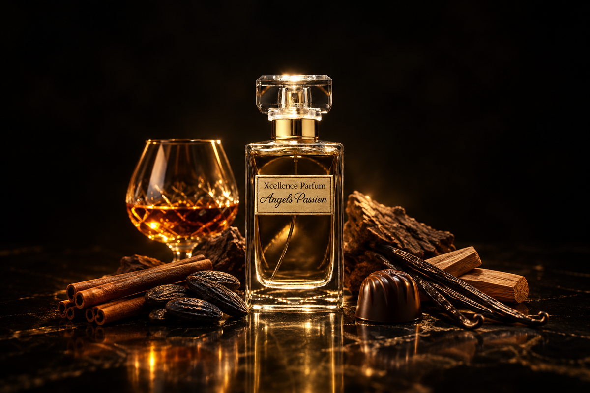 Angels Passion Extrait de Parfum von Xcellence Parfum mit Cognac, Zimt, Tonkabohne, Praline, Vanille und Sandelholz