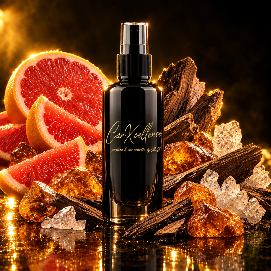 Wild Cat 100ml Autoparfüm Spray von CarXcellence – zitrisch-holziger Autoduft mit spritziger Grapefruit im Auftakt, Ambra im Herzen und holzigen Noten mit Ambroxan in der Basis. Klar, modern und langanhaltend auf Autoteppichen.